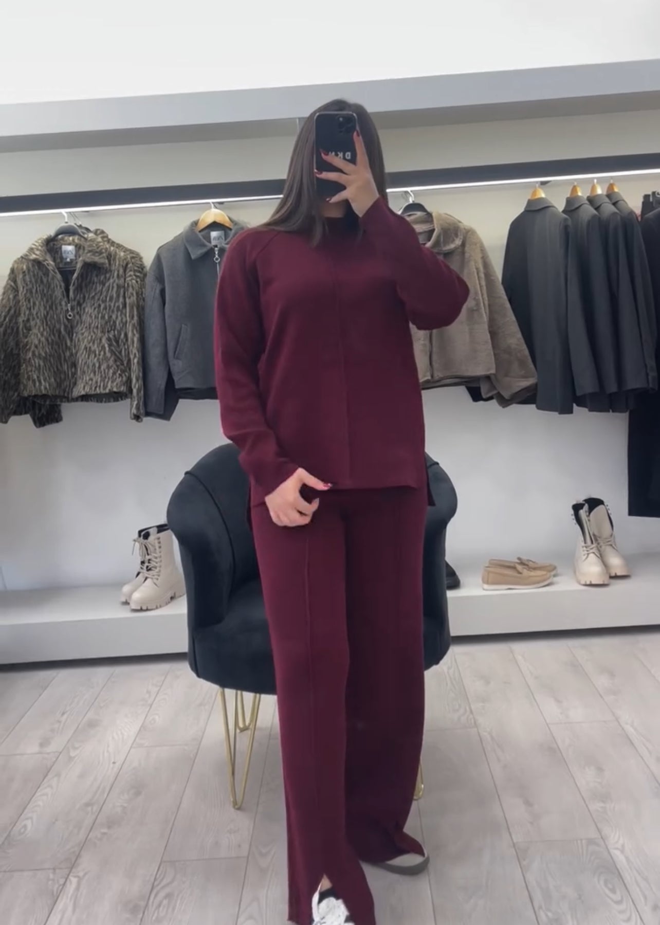 Bootcut Style Fleece Co-ord Set For Winters