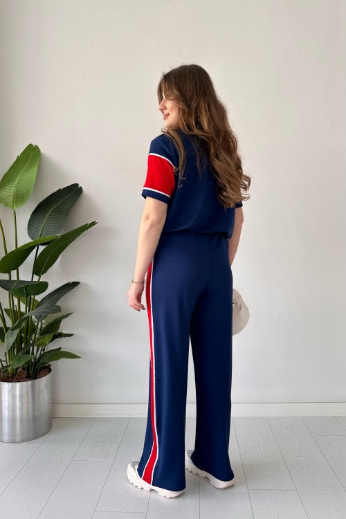 Straight Trouser Panel Tee Tracksuit