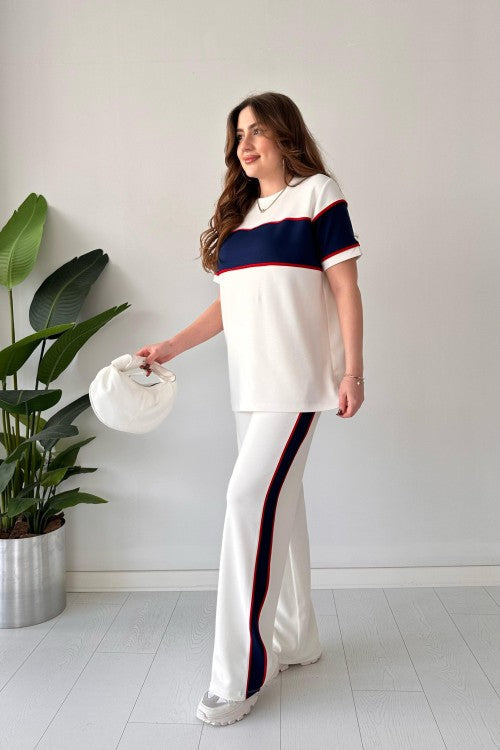 Straight Trouser Panel Tee Tracksuit
