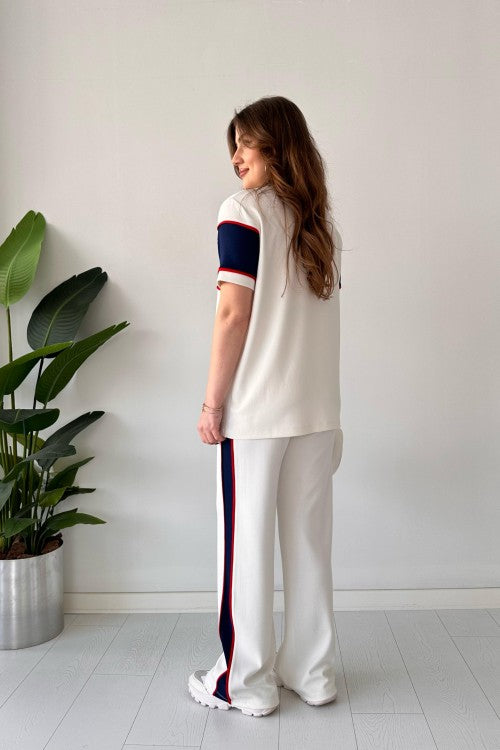 Straight Trouser Panel Tee Tracksuit