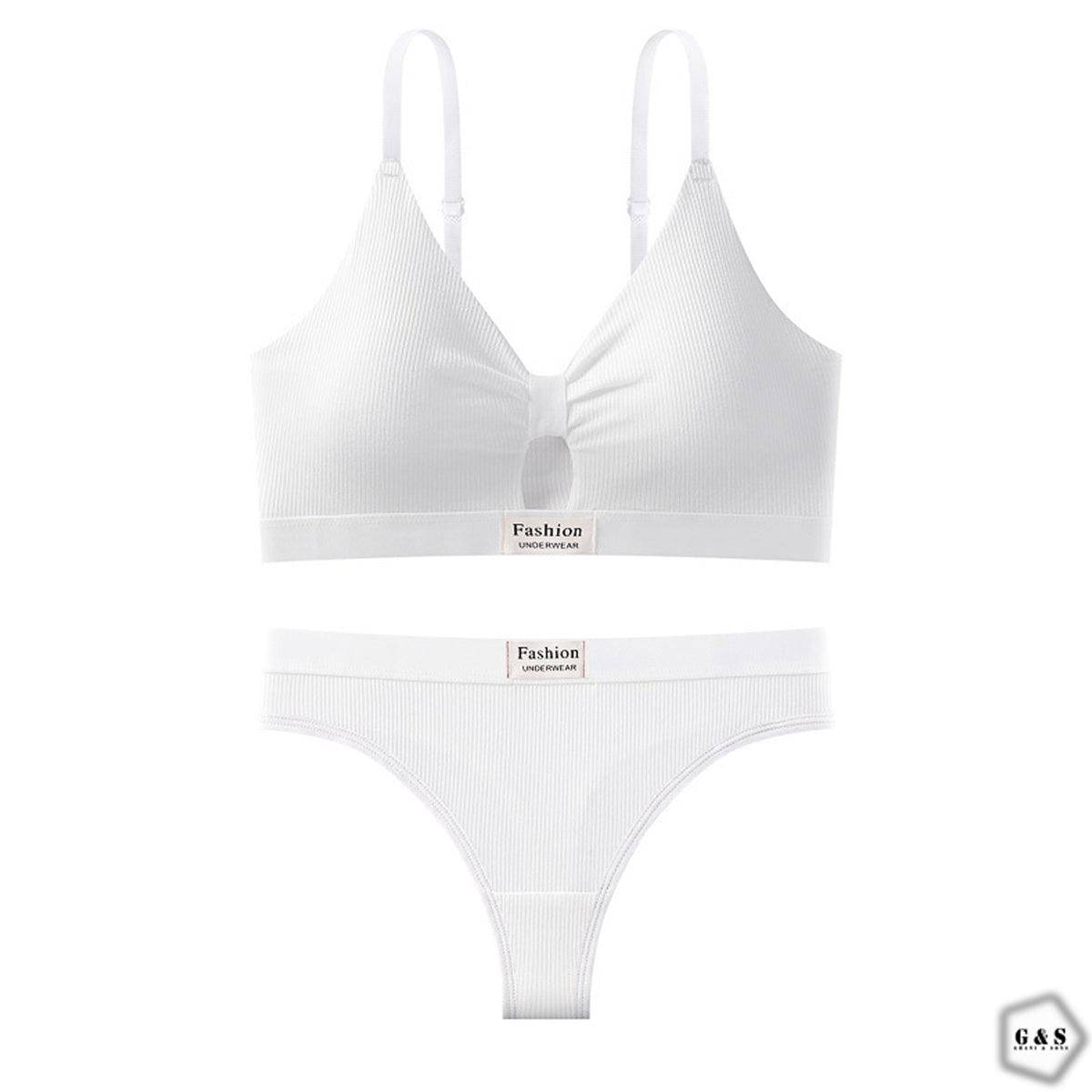 Pack Of 3 Front Bow Style Casual/Sports Bralette With T-Panty Set