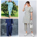 117A - Stylish Pack of 3 Women's Casual Summer Suit Set – Premium Stitched Kurti & Trousers 50% Off Summer Sale