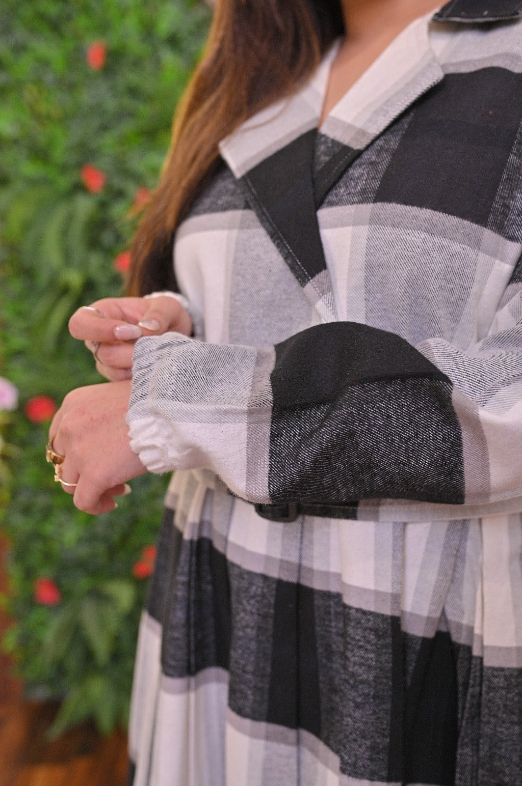 Coat Style Collared Tile Dress