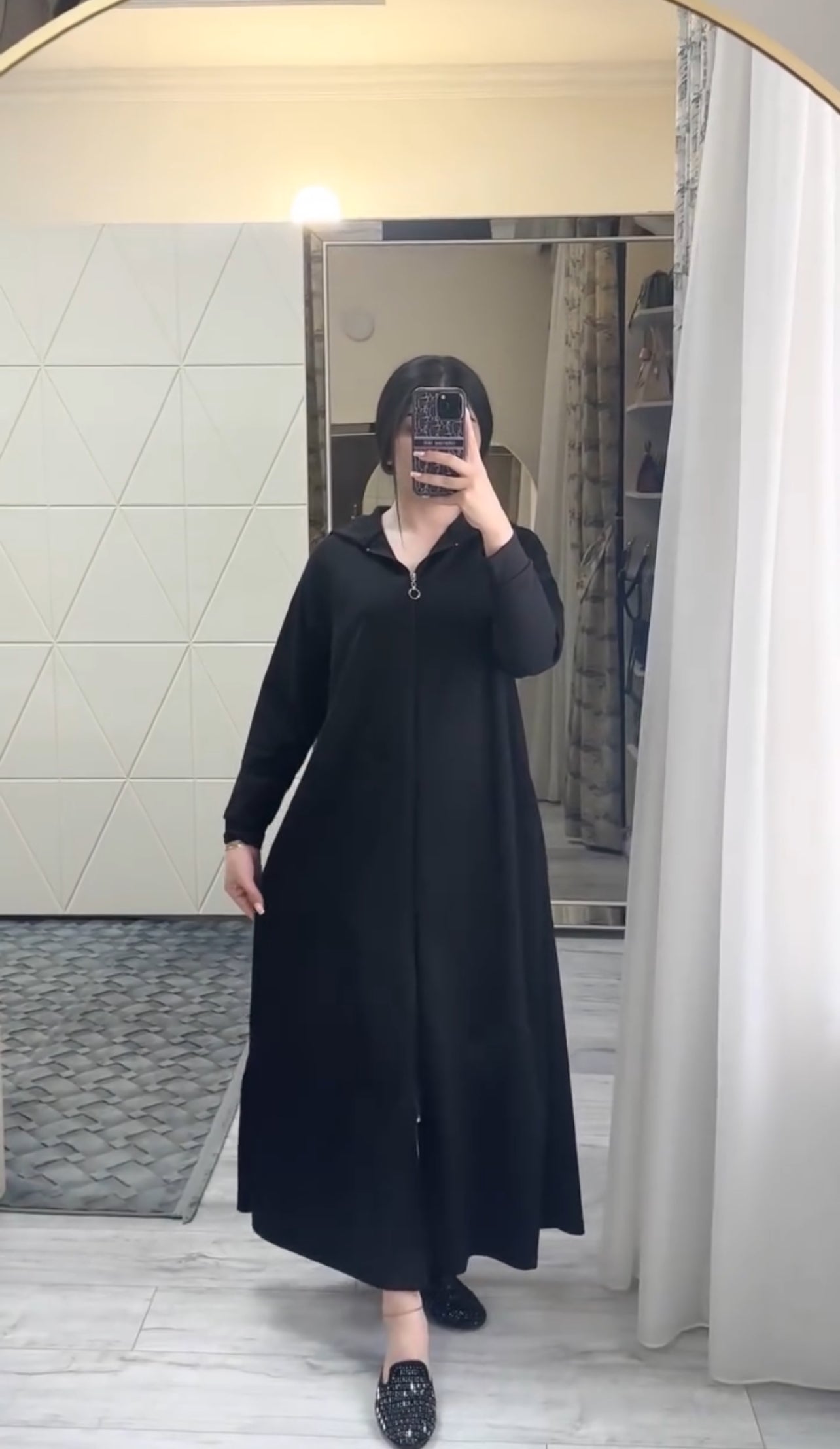 Long Zipper Hoodie Top