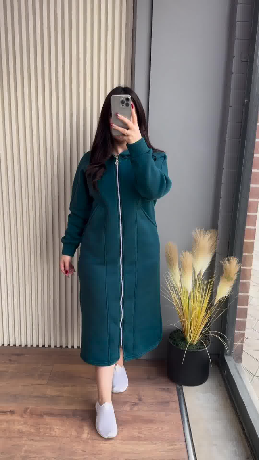 Long Zipper Fleece  Hoodie