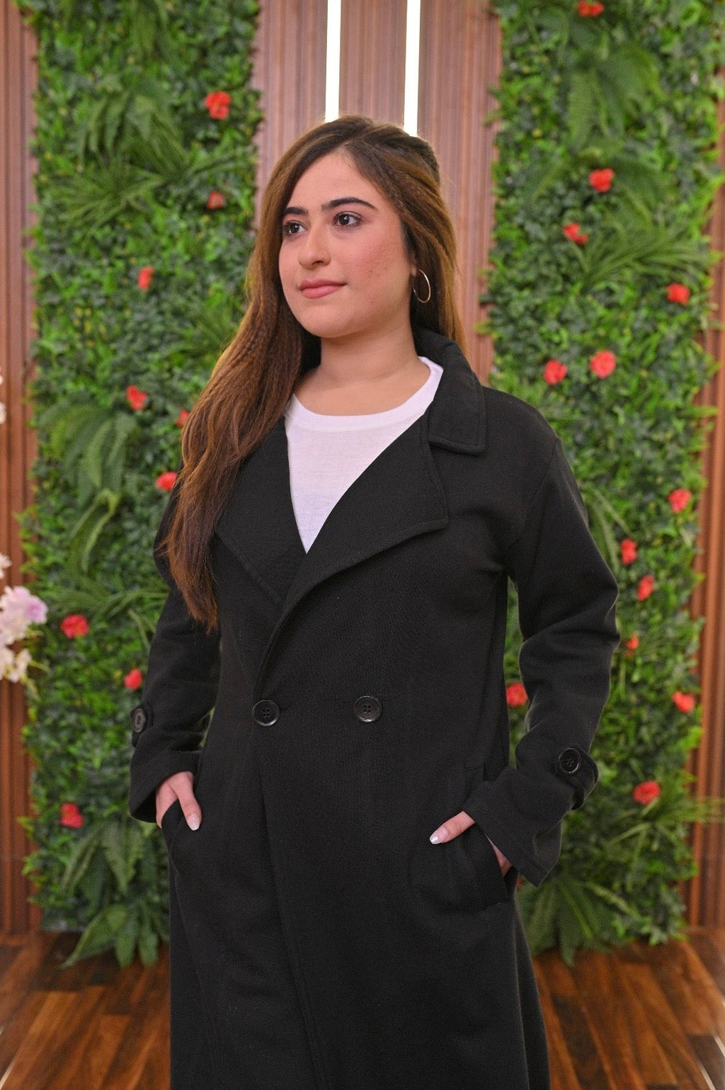 Long Fleece Coat For Women's 23