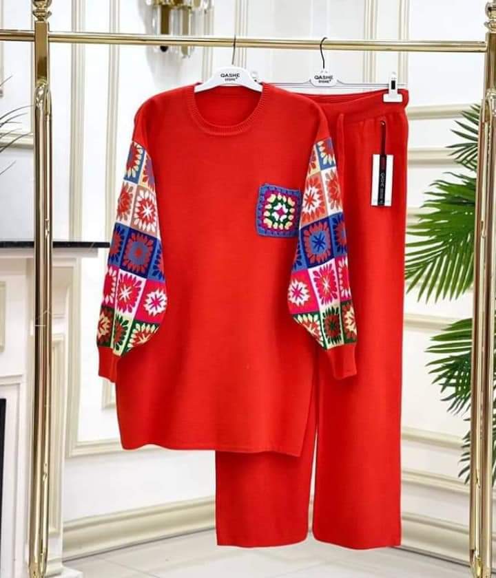 2 Pcs Printed Fleece Co ord Set CH 321