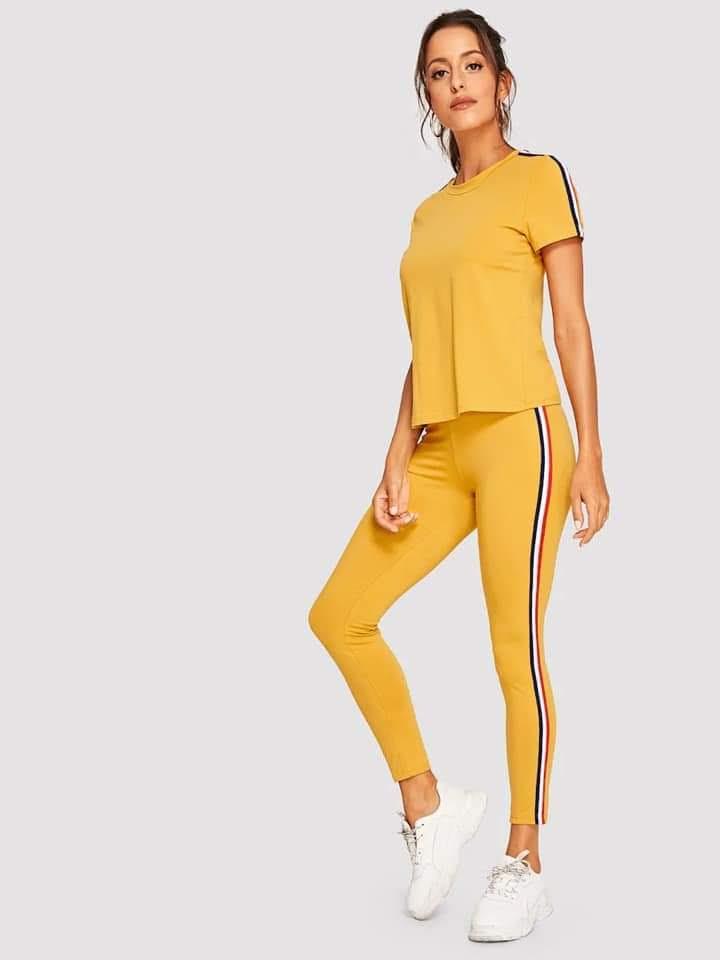 Color Stripe Summer Tracksuit