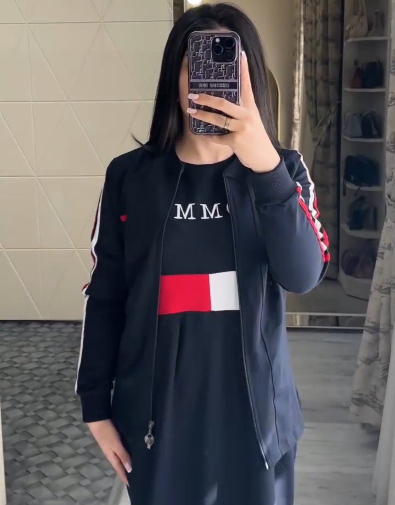 2 Pcs Casual Outfit Upper With Long Inner Gown