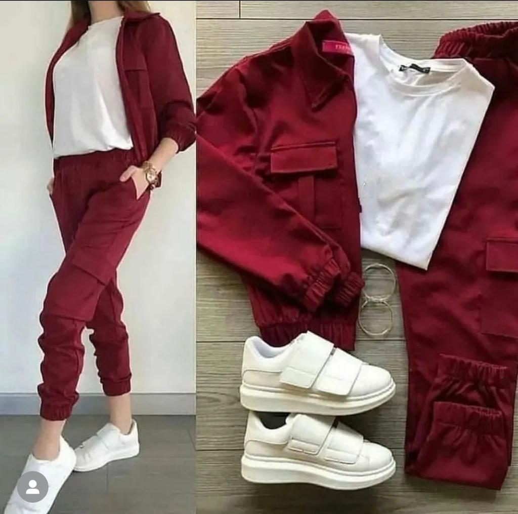 3 Pcs Winter Pocket Style Tracksuit