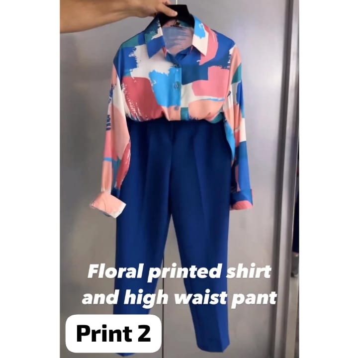 2 Pcs High waist Paint Dress