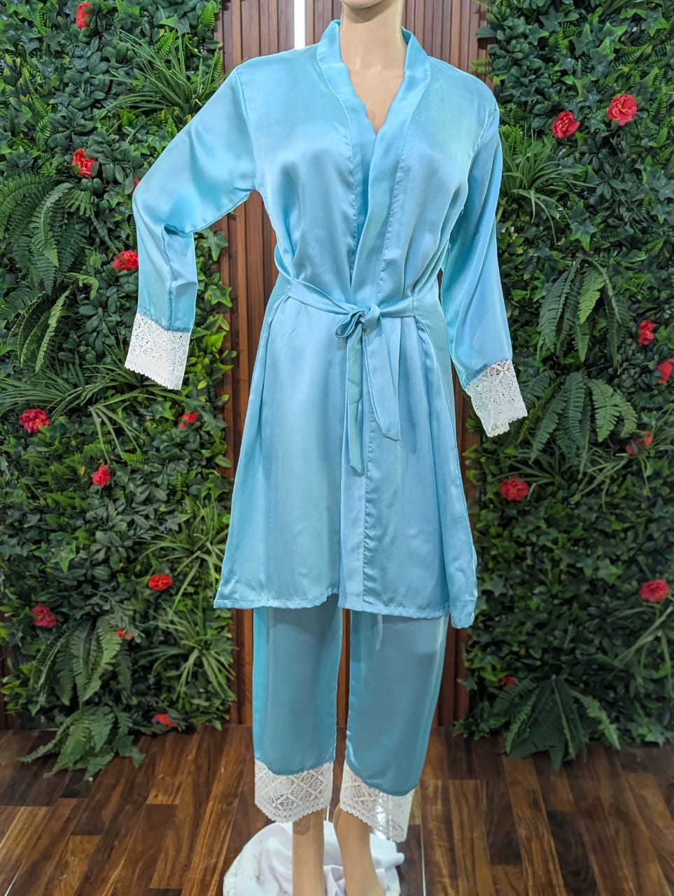 Silk Robe Gown & Trouser Nightwear
