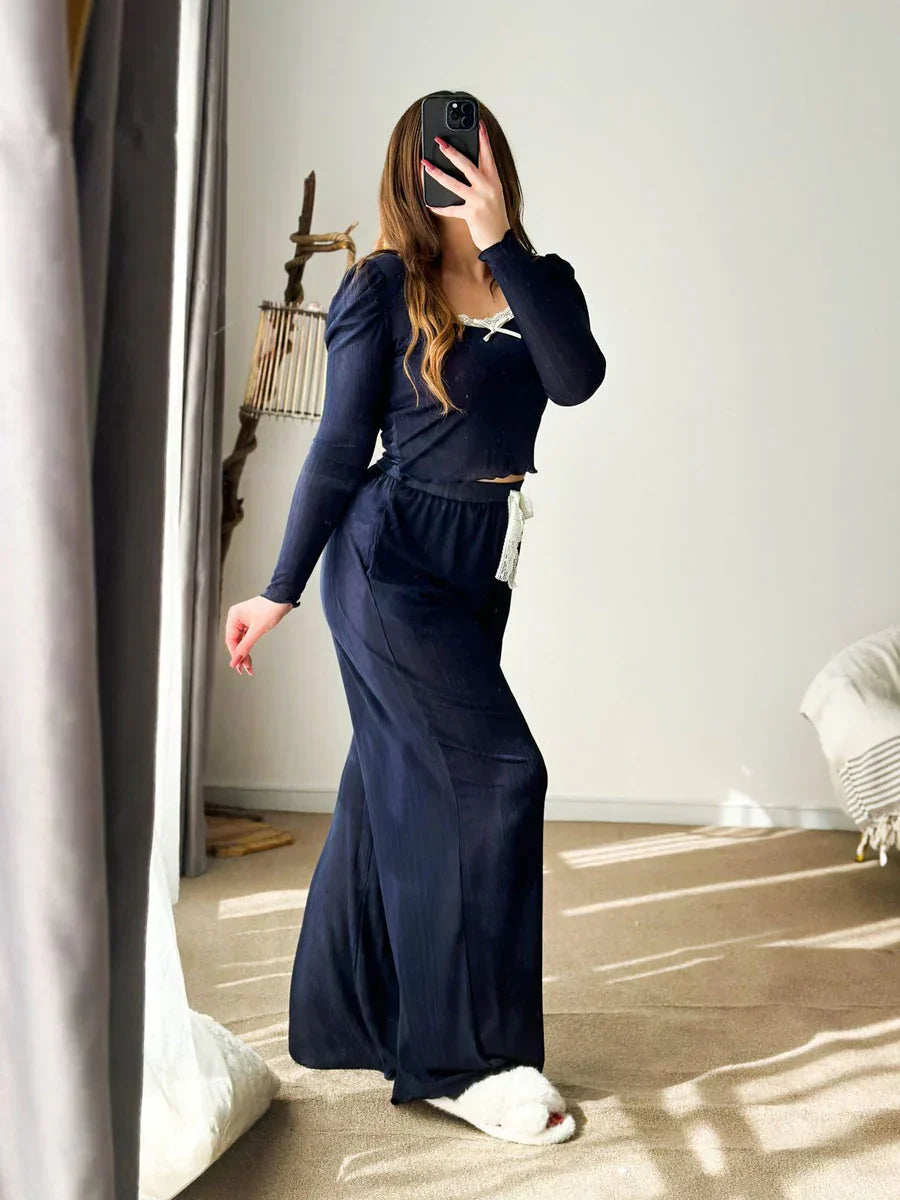 Pyjama Crop-Top Soft Cotton Jersey Femme Comtesse