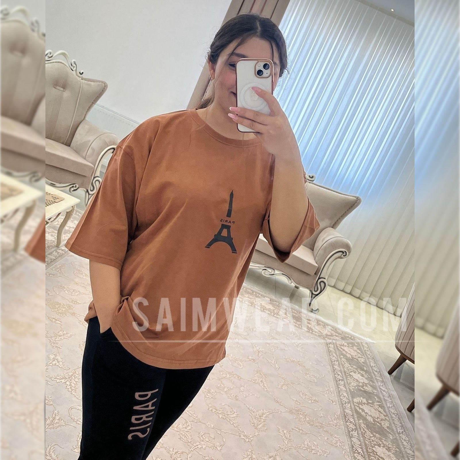 Paris Printed Drop-Shoulder Co Ord Set