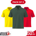 Pack of 3 | 50% OFF Men's Stylish Polo T-Shirts | DOS1001
