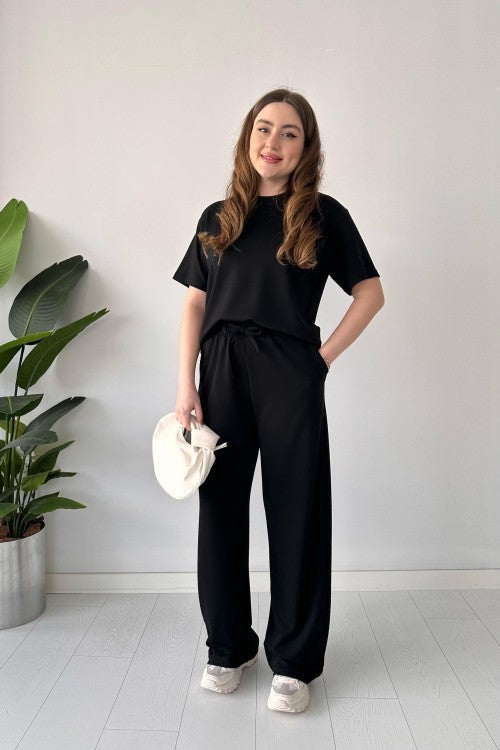 Straight Trouser Tee Lounge Wear Set
