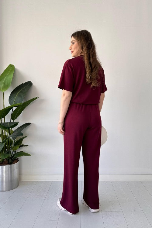 Straight Trouser Tee Lounge Wear Set