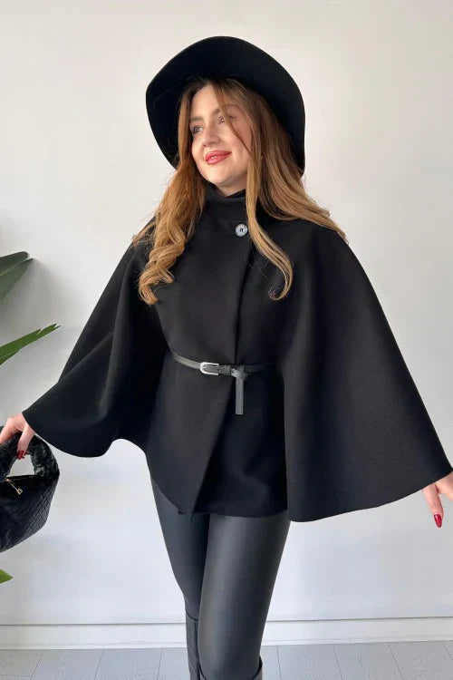 New Design Short Cap Shawl With Belt