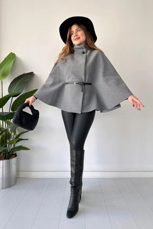 New Design Short Cap Shawl With Belt