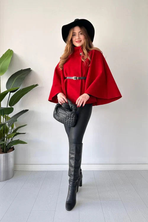 New Design Short Cap Shawl With Belt