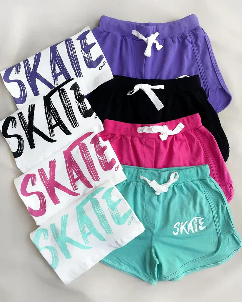 Spring Vibes Colorful Skate Printed Top & Boxer Set