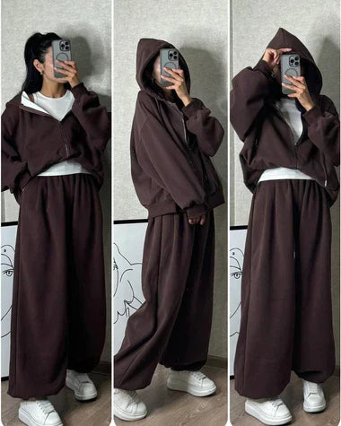 Cloud Flower Zipper Tracksuit