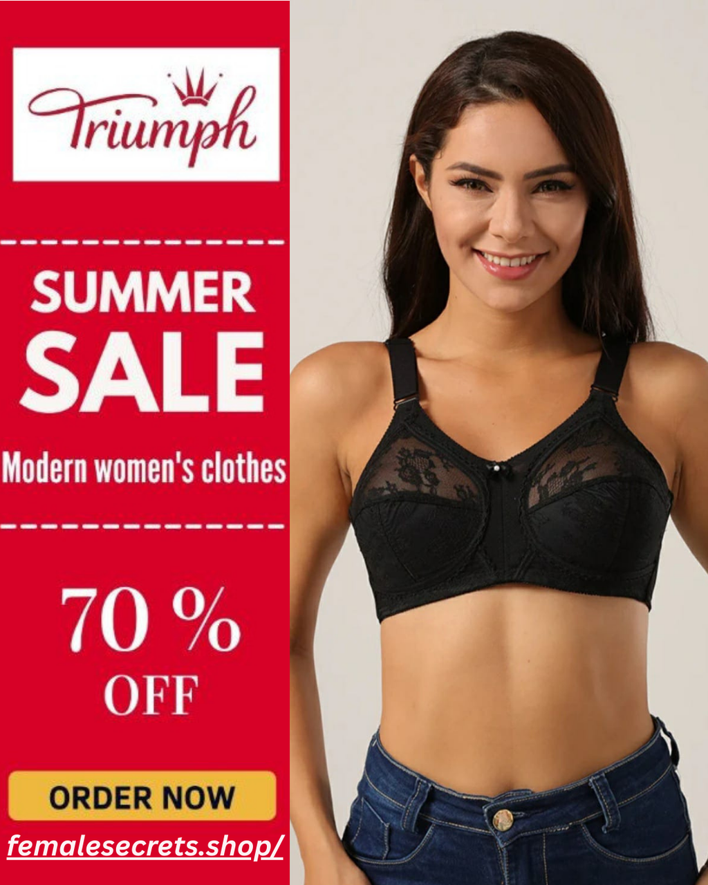 70% OFF | PACK OF 3 IMPORTED TRIUMPH DOREENA BRA BEST FOR SUMMER | FREE HOME DELIVERY