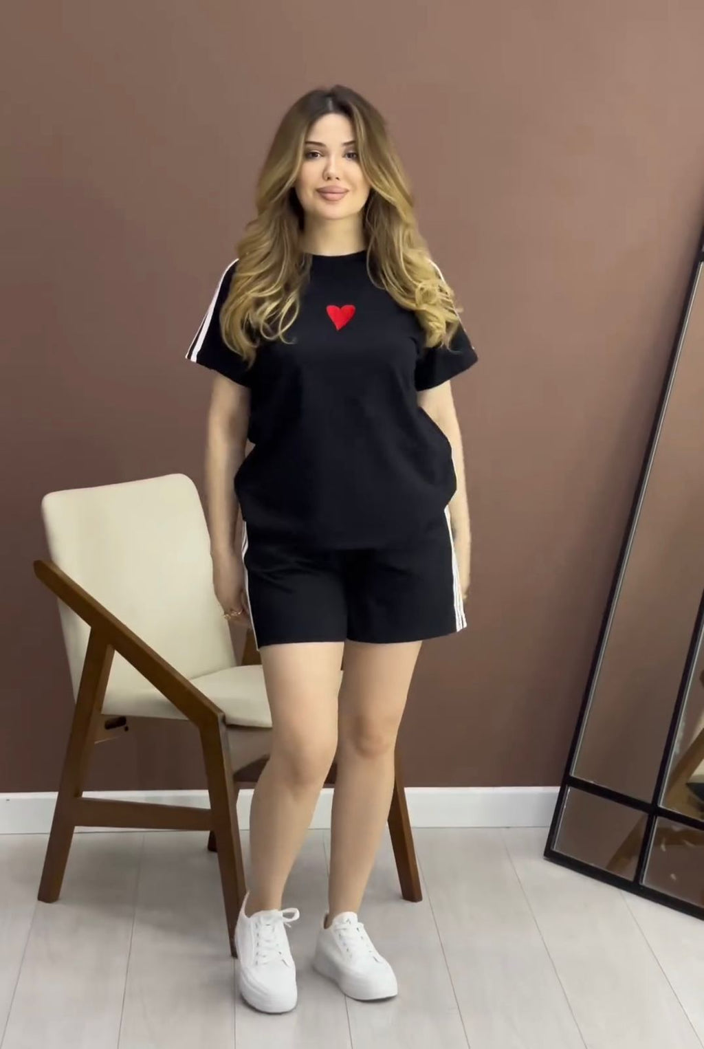 Stripes Short & T-Shirt Lounge Set CH 432