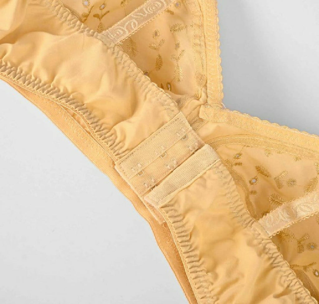 50% OFF | PACK OF 2 IMPORTED EBRIODERY STRETCHABLE COTTON BRA FOR SUMMER