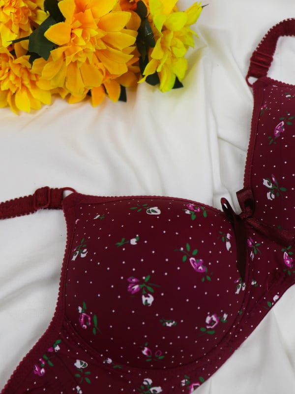 PACK OF 2 PREMIUM IMPORTED LOVE PRINTED SINGLE PADDED PUSHUP BRA | FREE HOME DELIVERY