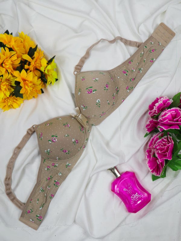 PACK OF 2 PREMIUM IMPORTED LOVE PRINTED SINGLE PADDED PUSHUP BRA | FREE HOME DELIVERY