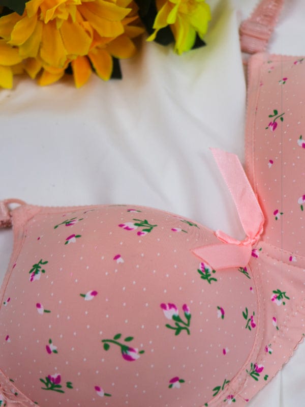 PACK OF 2 PREMIUM IMPORTED LOVE PRINTED SINGLE PADDED PUSHUP BRA | FREE HOME DELIVERY