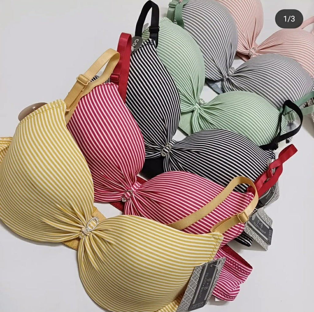 70% OFF | PACK OF 1 PREMIUM IMPORTED LINED PRINTED PADDED PUSHUP BRA