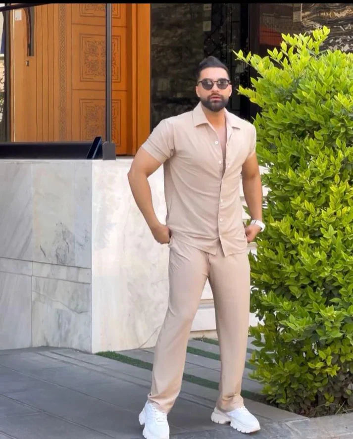 Collar Shirt Men’s Casual Set Li 31