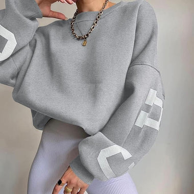 Chicago Drop Shoulder Winter Fleece Sweatshirt