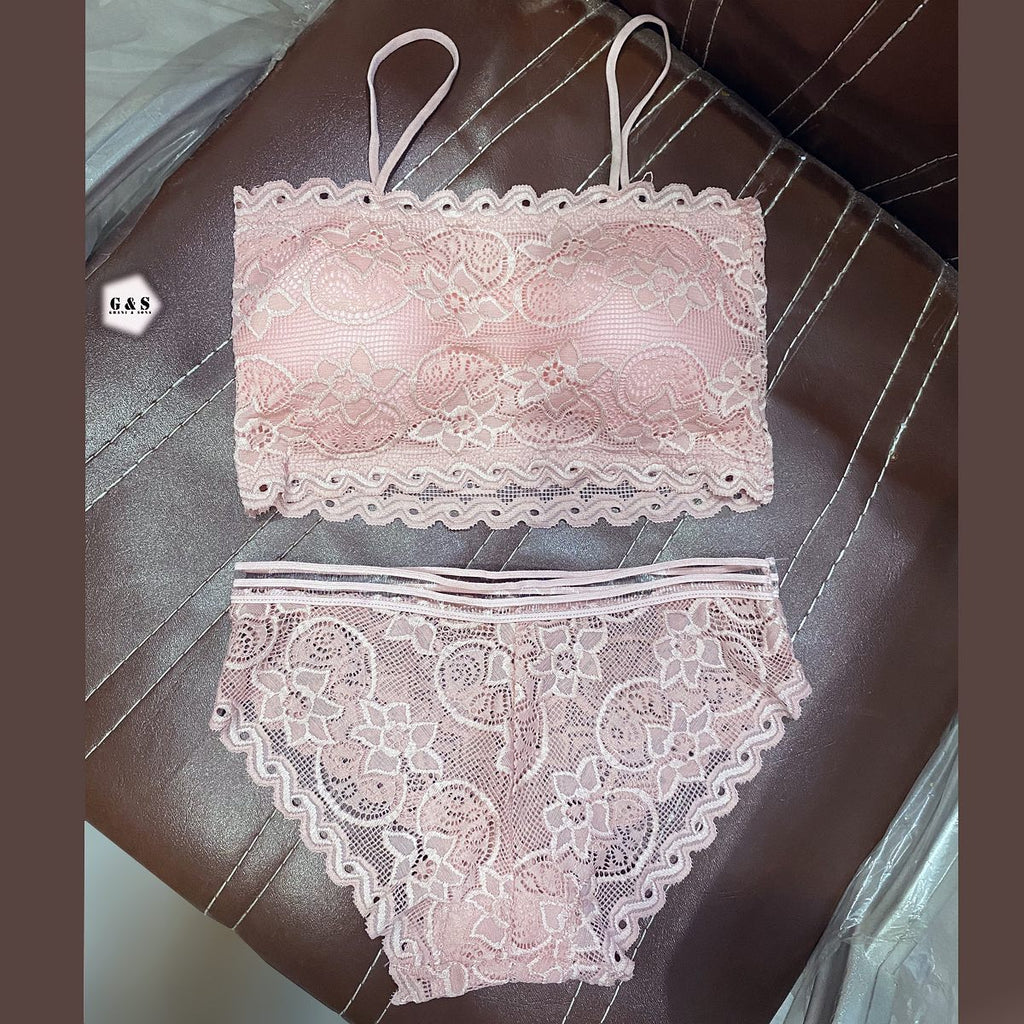 Pack Of 3 Stylish Bralette With Panties Set