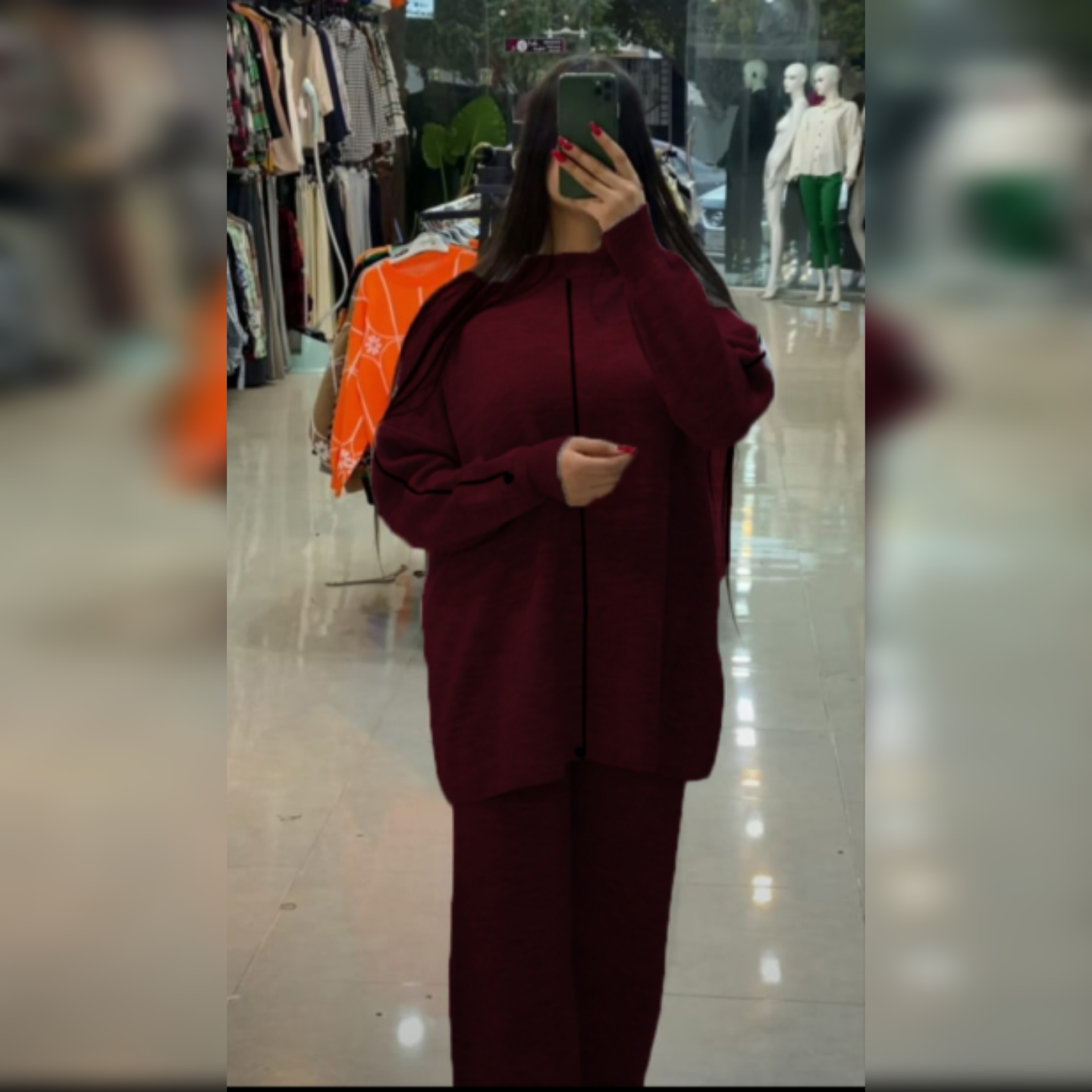 2 Pcs Stripe Winter Fleece Outfit