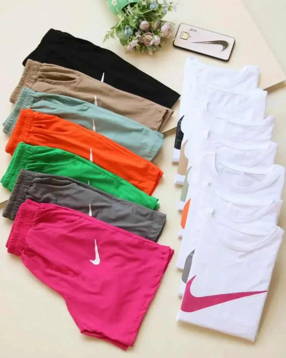 Printed Tee & Casual Short Combo For Women