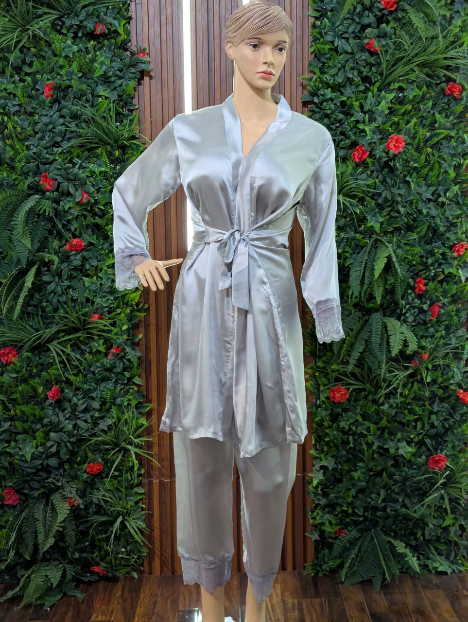 Silk Robe Gown & Trouser Nightwear