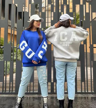 Chicago Drop Shoulder Winter Fleece Sweatshirt