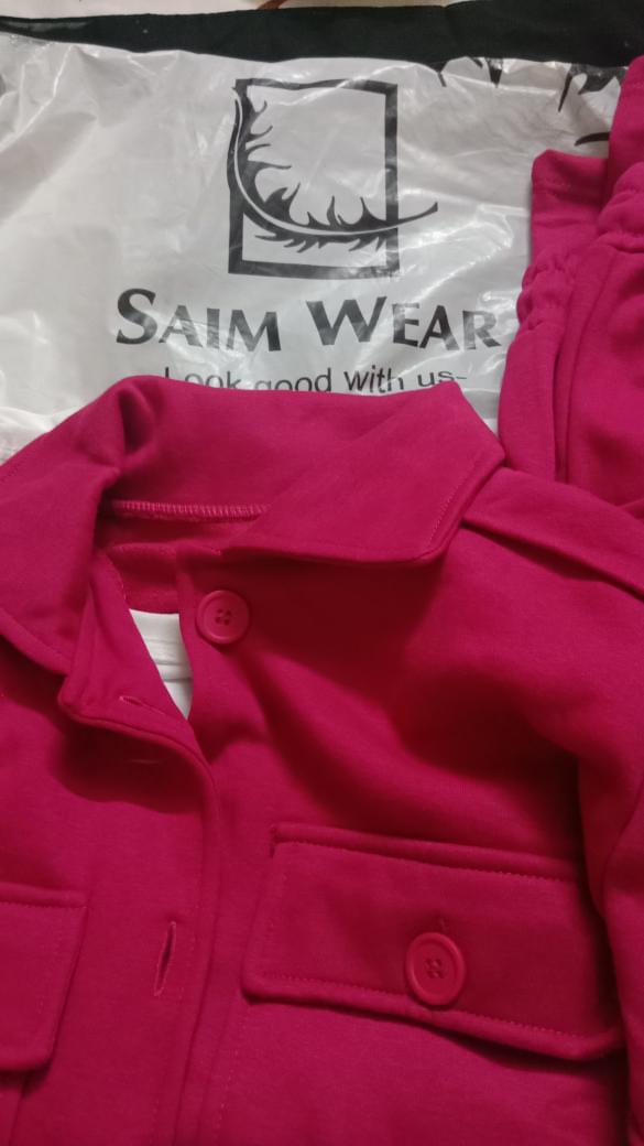 3 Pcs Winter Button Style Outfit