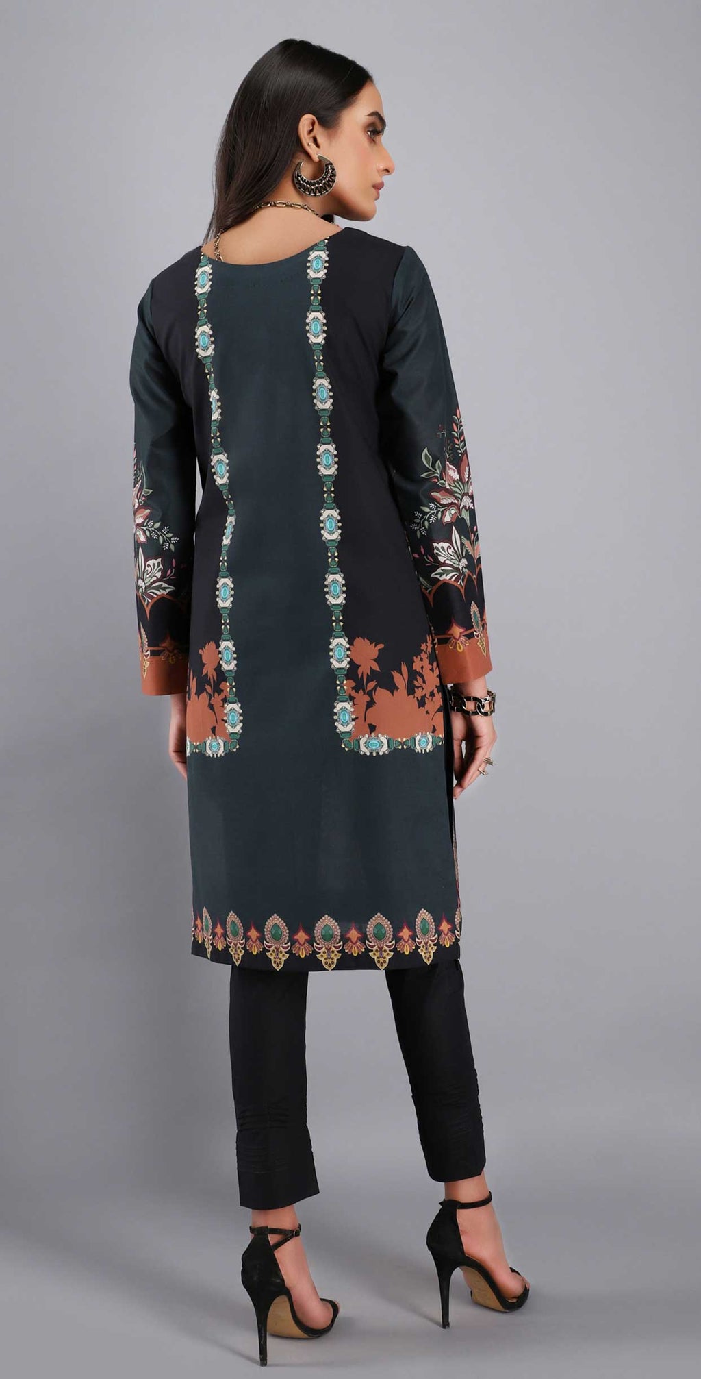 1 & Get 1 Free - Unstitched 1pc Digital Printed Lawn Shirt - DOS212