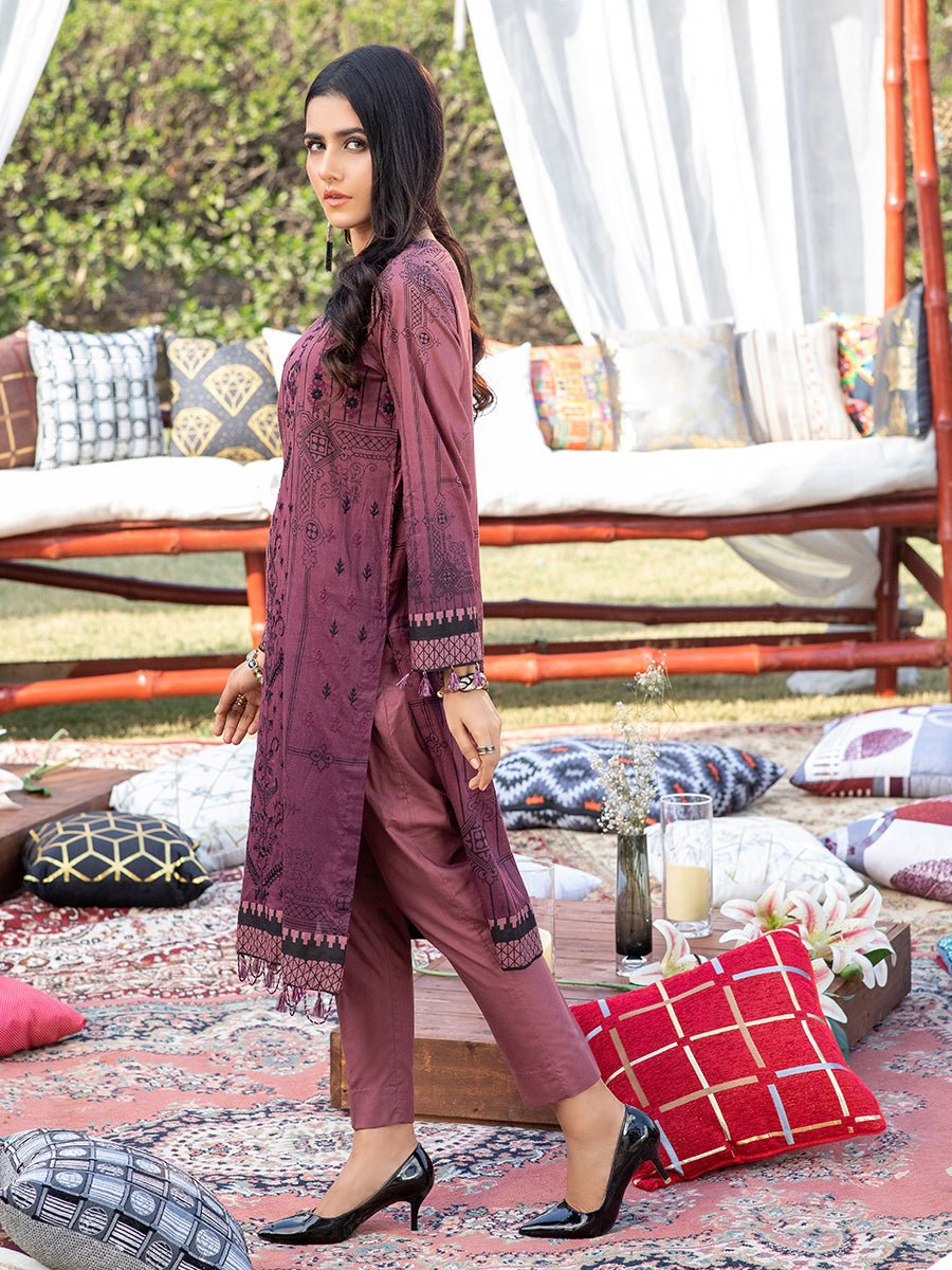1 & Get 1 Free - Unstitched 2PC Printed Embroidered Lawn - Z'ure